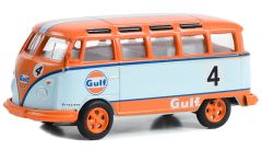 GREEN36070-B - Voiture sous blister de la série CLUB VEE-DUB - VW Samba bus de 1964 GULF