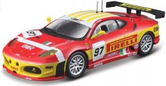 BUR36303RO - Voiture de 2008 couleur rouge et jaune N°97 - FERRARI F430 GT2