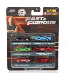 JAD36578 - Véhicules du film Fast & Furious - Nano - 6 voitures