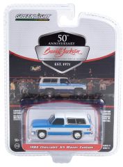 GREEN37270-D - Voiture sous blister de la série 50eme anniversaire de BARRETT JACKSON - CHEVROLET K5 Blazer custom 1984
