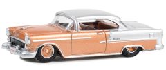 GREEN37290-A - Voiture coupé couleur rose gold sous blister de la série Barrett jackson - CHEVROLET Bel Air Custom 1955