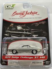 GREEN37320-D-GRIS - Voiture sous blister de la série BARRETT JACKSON - DODGE Challenger R/T 440 couleur grise de 1970