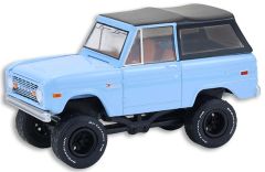 GREEN37330-F - Voiture sous blister de la série BARRETT JACKSON - FORD Bronco Custom SUV couleur bleu de 1972