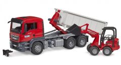 Camion avec container et chargeuse SCHAFFER 2630 - MAN TGS – Disponible en Février 2023