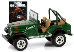 GREEN38070-C - Voiture sous blister de la série SMOKEY BEAR - JEEP CJ-7 1975 vert