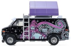 GREEN38080-C - Voiture sous blister de la série THE GREAT OUTDOORS - GMC Vandura custom 1978 Fourgon aménagé avec tente de toit