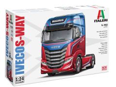 ITA3963 - Maquette à assembler et à peindre - IVECO S-Way 4x2 rouge et bleu MAGIRUS