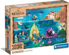 CLE39783 - Puzzle avec poster Disney Maps La Petite Sirène – 1000 pièces