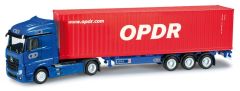 HER302319 - Camion solo MERCEDES Actros Streamspace avec remorque porte container de l'entreprise CTD OPDR