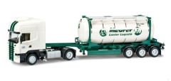 HER302401 - Camion solo SCANIA R09 Topline avec remorque porte container de l'entreprise LANFER
