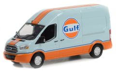 GREEN30260 - Véhicule sous blister de 2019 GULF - FORD Transit LWB avec Toit surélevé