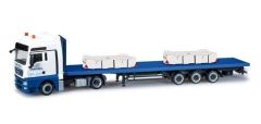 HER302609 - Camion avec plateau MAN TGX XXL avec  Ballast pour grue LIEBHERR LR 1600/2 de l'entreprise WASEL KRANE