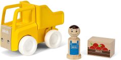BRIO30373 - Jouet contenant 3 Pièces – Camion benne de couleur jaune
