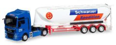 Camion avec semi silo SCHWARZER SPEDITION -