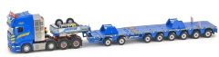 IMC31-0040 - Camion SCANIA R6 Topline 8x4 avec semi NOOTEBOOM surbaissée extensible 2+6 pour chargement d'objet cylindrique