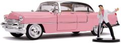 JAD31007 - Voiture de 1955 couleur rose avec figurine Elvis – CADILLAC fleetwood