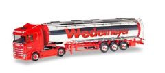 HER310079 - Camion avec citerne chromé WEDEMEYER - SCANIA CS 20 ND 4x2