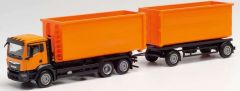 HER311380 - Camion avec benne déposable et remorque - MAN TGX 6x2
