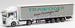 HER311779 - Camion remorque bâchée TRAWÖGER - MAN TGX XLX 4x2