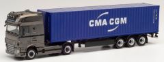 HER312042 - Camion avec porte container et container CMA/CGM - DAF XF SSC 4x2 HÖLZEL
