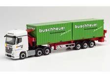 HER312059 - Camion MERCEDES Actros avec remorque porte container 3 essieux