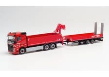 HER312332 - Porteur VOLVO FH avec grue et porte engins KUTTER