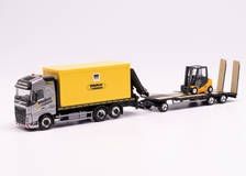 HER312769 - Camion porteur VOLVO FH 6x2 avec porte engins et chariot élévateur JUNGHEINRICH