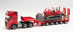 HER312981 - Camion avec porte engins et Bull LIEBHERR PR724 KUTTER – VOLVO FH Gl. 6X4