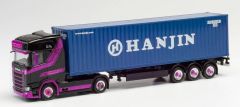 HER313155 - Camion avec porte container HART et container HANJIN – SCANIA CS 20 HD 4x2