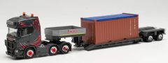 HER313698 - Camion avec plateau surbaissé et container OEHLRICH - SCANIA CS20 HD 6x2