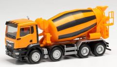 Camion toupie de couleur orange -MAN TGS 8x4