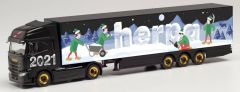 HER314176 - Camion avec remorque fourgon HERPA Noël 2021 - IVECO S-Way 4x2
