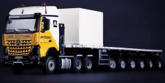 IMC32-0141 - Camion avec plateau et container aux couleurs AERTSSEN - MERCEDES Arocs StramSpace 6x4