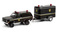 GREEN32220-D - Véhicule de la Police de New York sous Blister – CEHVROLET K5 blazer utica avec remorque