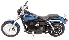 MST32321 - Moto de 2004 bleue – HARLEY DAVIDSON dyna super glide