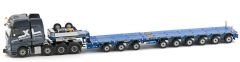 IMC33-0049 - Camion 8x4 MERCEDES BENZ Actros 2 Gigaspace et remorque surbaissée extensible 9 essieux aux couleurs des transports XL