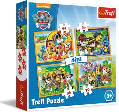 TRF34307 - 4 Puzzles de la Pat Patrouille – 35 48 54 70 Pièces