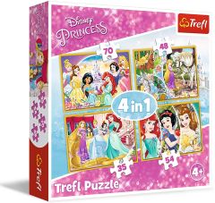 TRF34309 - 4 Puzzles Princesse Disney – 35 48 54 70 Pièces