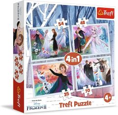 TRF34344 - 4 Puzzles La Reine des Neiges – 35 48 54 70 Pièces
