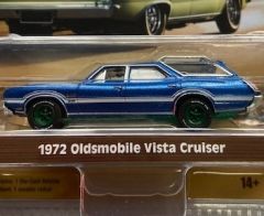 GREEN36040-DVERT - Voiture sous blister jantes verte - OLDSMOBILE vista cruise 1972 ESTATE WAGONS