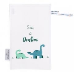 Sac à doudou fun couleur blanc de la gamme MON DOUDOU PLUS FORT QUE TOUT