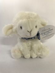 DC3817-02 - Doudou avec foulard bleu fleuri de la gamme Agneau CHOUCOU