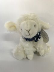 Doudou avec foulard Bleu foncé à étoile de la gamme Agneau CHOUCHOU