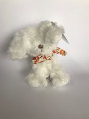 DC3818-03 - Doudou avec foulard Rouge fleuri de la gamme LAPIN CHOUCHOU
