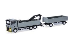 HER320825 - Camion benne porteur avec grue et remorque 1+1 essieux – MAN TGX GN 6x2
