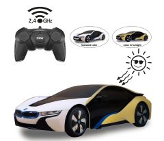 JAM403003 - Voiture télécommandé changement de couleur UV - Blanche ou jaune - BMW i8