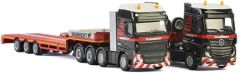 WSI410103 - 2 Camions aux couleurs MAMMOET - MERCEDES MP4 BigSpace 6x4 avec plateau 3 Essieux et VOLVO FH4 Globetrotter XL 8x4 avec plateau 6 Essieux