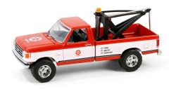GREEN41165-D - Voiture sous blister de la série TEXACO - FORD F-250 dépanneuse 1988 rouge TEXACO