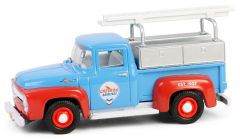 GREEN41175-B - Voiture sous blister de la série CHEVRON - Spécial édition - FORD F-100 1956 avec boîtes à outils et échelles