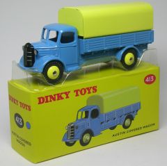 DIN413BLEU - Camion avec remorque bâchée - AUSTIN Covered wagon – Reproduction ATLAS